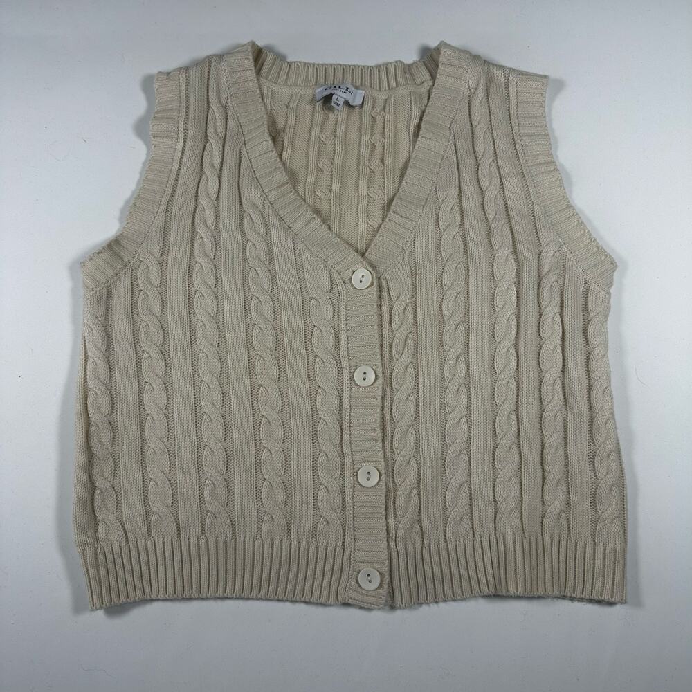 GILLI Button-down Sweater Vest LARGE